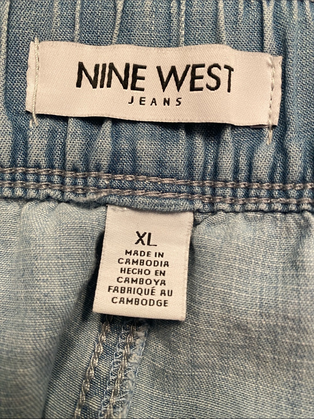 Nine West Wide Leg Lightweight Denim Pants - Picture 5 of 6